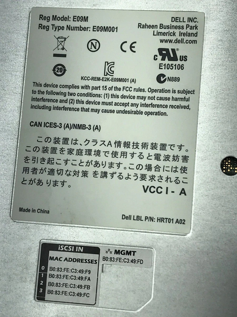 Dell EqualLogic Type 11 Controller Module E09M001|356726405194