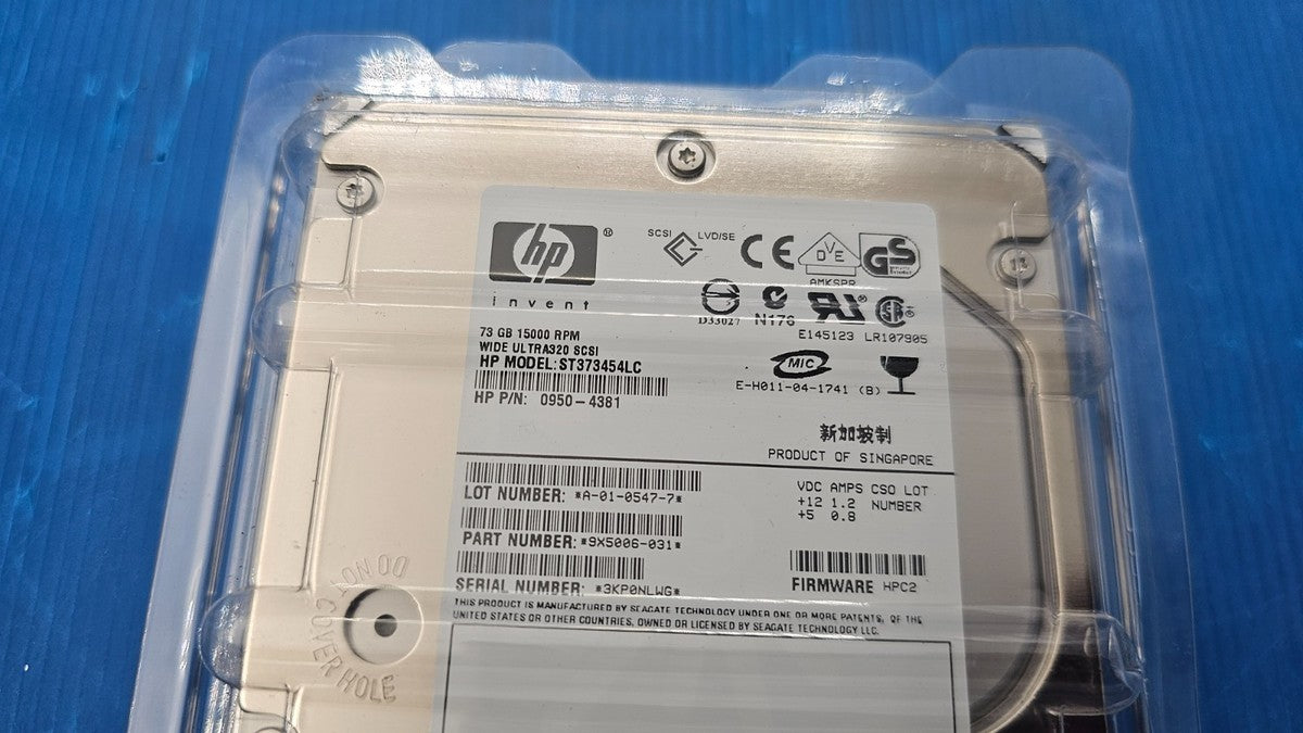HP 0950-4381 73GB 15K 3.5" SCSI HDD – Enterprise Ultra320 Hard Drive|257329814003