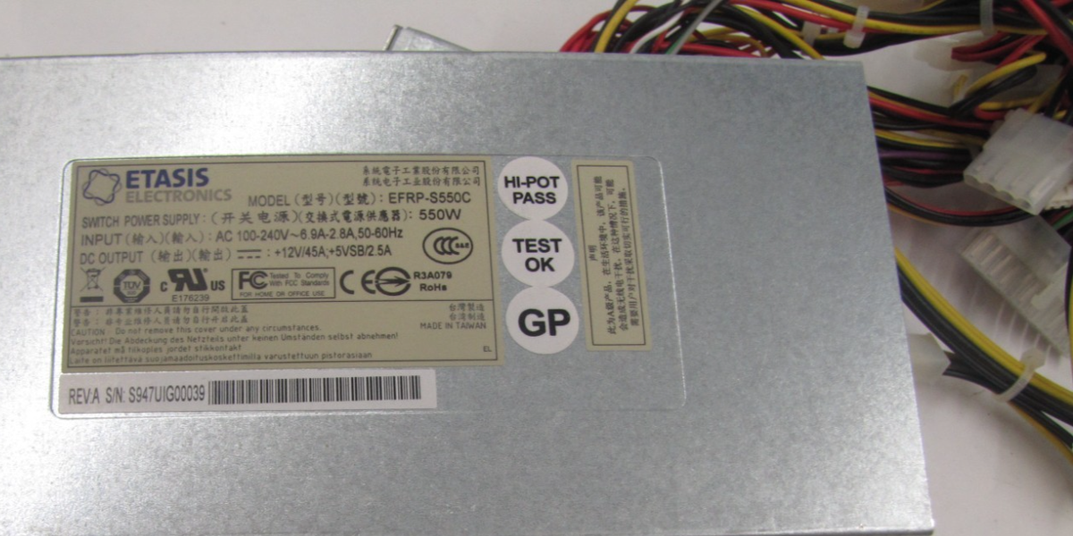 Etasis EFRP-S2550C 550W 2U Redundant Power Supply Enclosure - Rackmount|236306016014