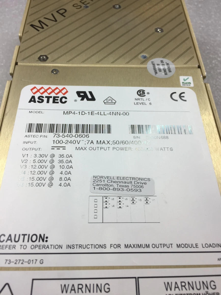 ASTEC MVP Series MP4-1D-1E-4LL-4NN-00 73-540-0606 Power Supply NO CABLES FREE SH|185353902735