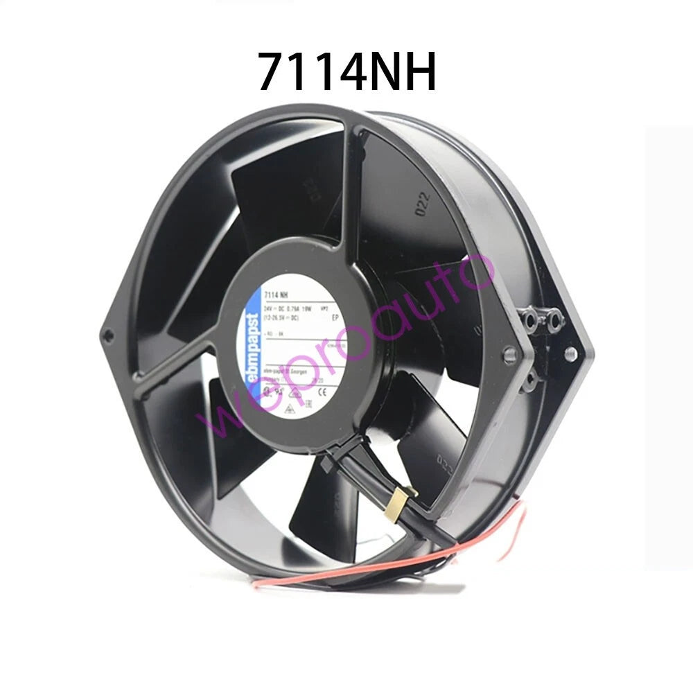Ebmpaps Axial flow Fan 7114NH 24VDC 0.79A 19W 172*150*38MM radiator Fully Teste|286802024346