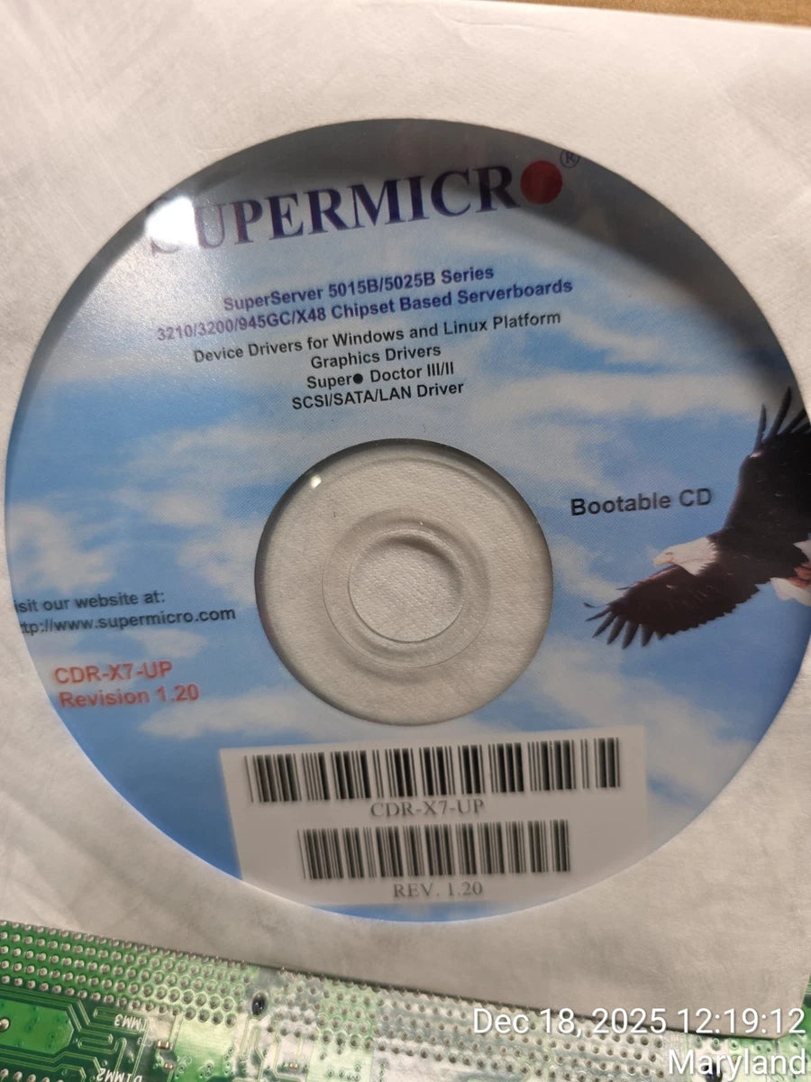 Supermicro X7SBE ATX LGA775 ZIF Socket Server MotherBoard System Board