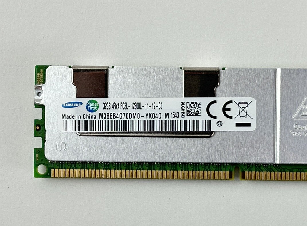 512GB Lot of 16x 32GB 4Rx4 PC3-12800L ECC LRDIMM RAM Memory Server Samsung PC3L