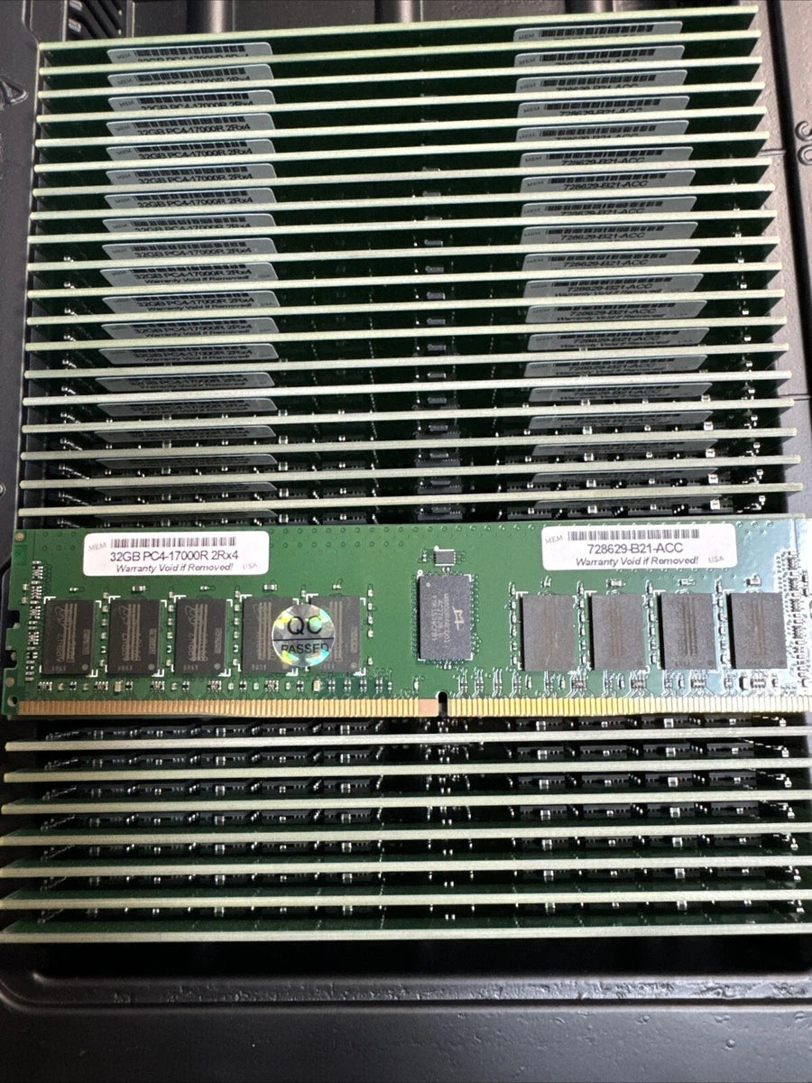 HP 752370-091 32GB (1X32GB 2RX4 PC4-2133P DDR4 Server Memory 728629-B21