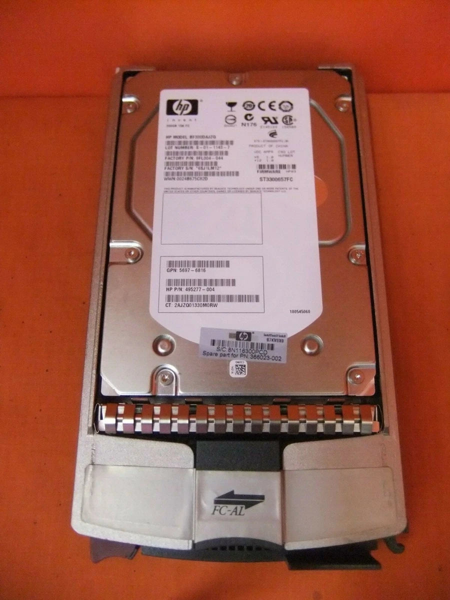 364622-B21 - HP 300GB 10K RPM DUAL PORT FIBRE CHANNEL HOT-SWAP HARD DRIVE