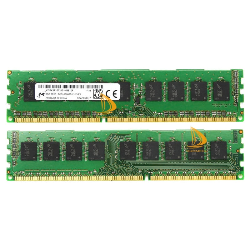 32GB Micron 4x 8 GB RAM 2RX8 12800E DDR3L-1600Mhz 240PIN ECC DIMM Desktop^Memory