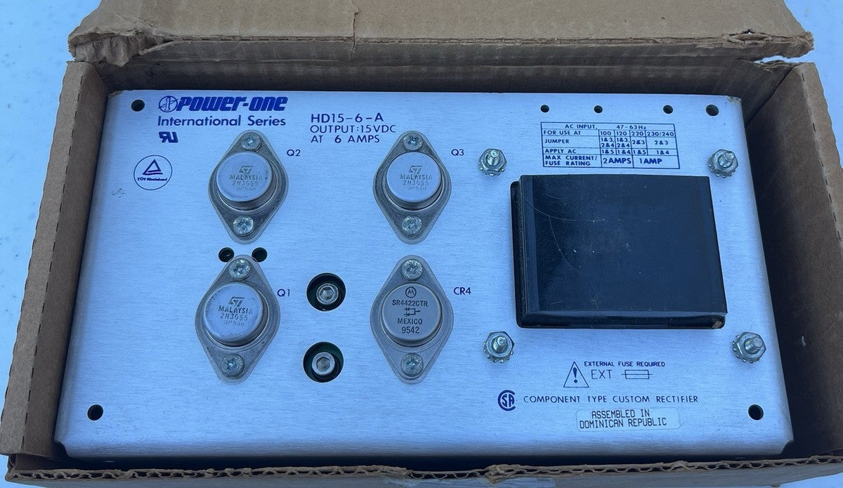 Power-One HD15-6-A Linear DC Power Supply 15V 6A Chassis Mount New Open Box
