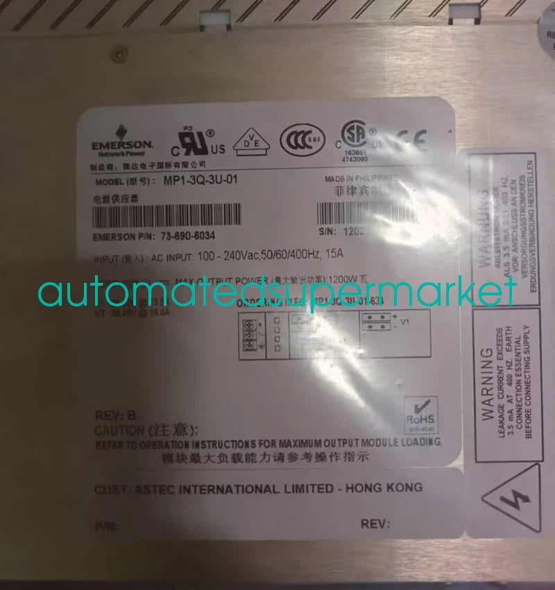 MP1-3Q-3U-01 73-690-6034 power supply Shipping by DHL/FedEX