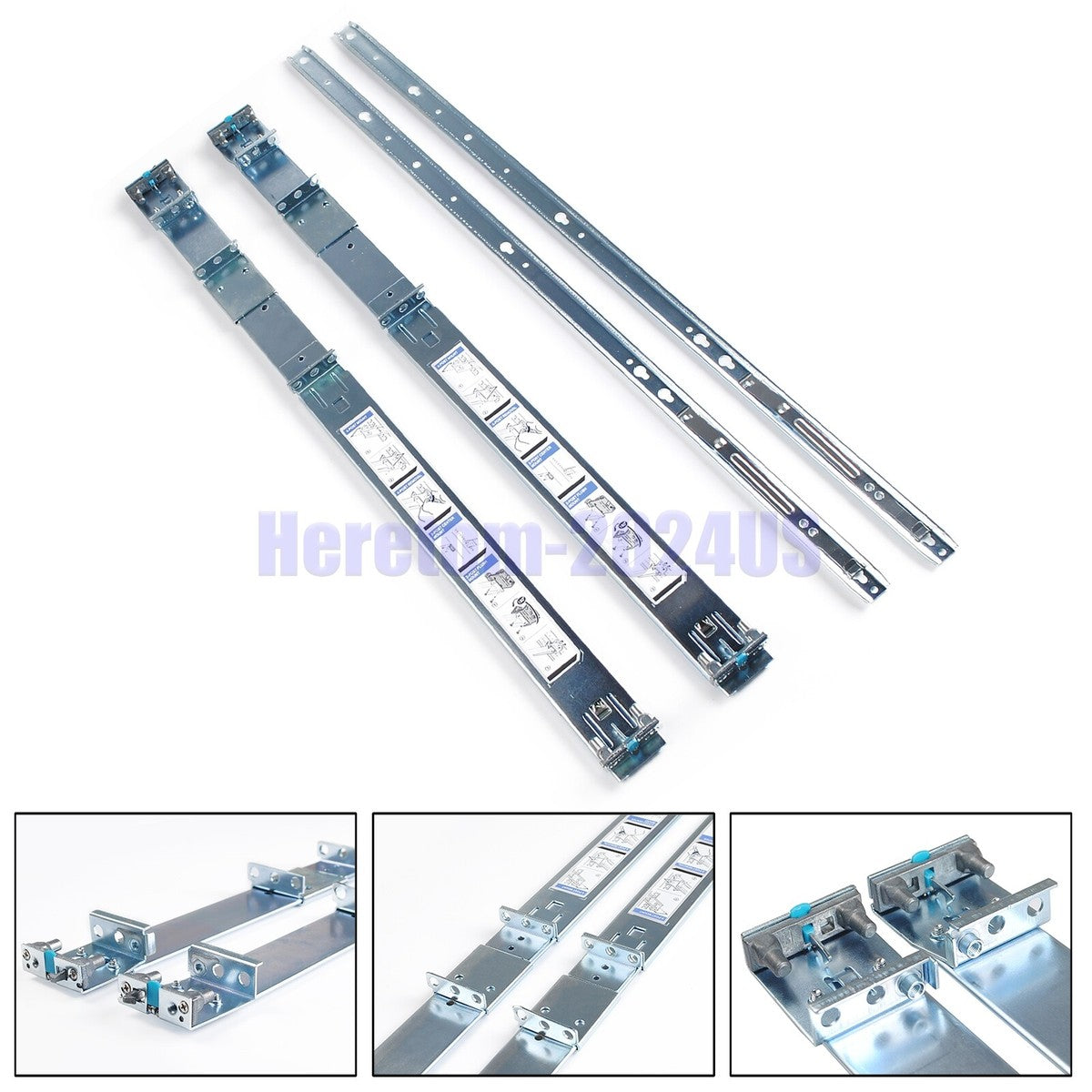 Dell PowerEdge R330 R430 R740 R6415 R640 1U Static Ready Rail Rails Kit 053D7M|335580625381