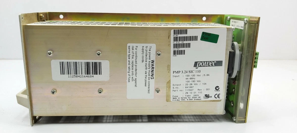 Powec PMP 3.24 SIC 117947 110 AC or DC Microprocessor Power Supply PCU