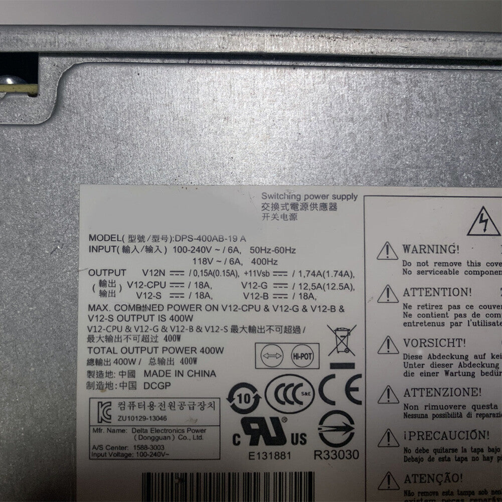 For HP Z230 CMT Power Supply 704427-001 705045-001 DPS-400AB-19 A 400W|405910134189