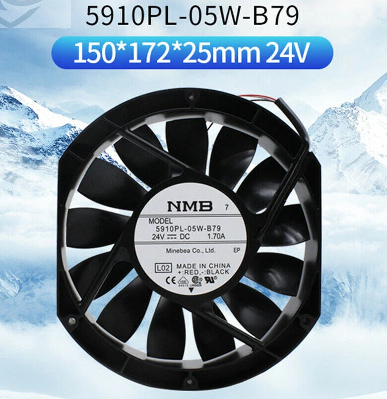 1PC Inverter Cooling Fan 24V 1.70A 3-wire 5910PL-05W-B79 17251 17CM~