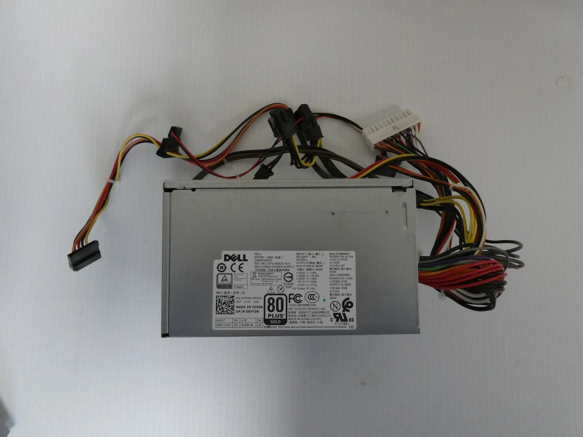 Dell Precision 3630 Mini Tower Power Supply 80 Plus Gold D460EGM-00 0FFD6 00FFD6|326002552357