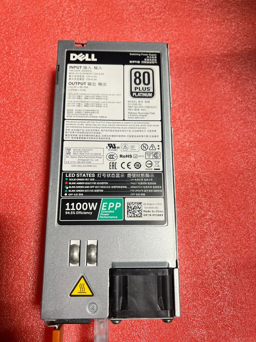 Dell 1100w 80 Plus Platinum EPP PSU R730 R630 T630 R530 R730xd-PN in description|405003745995