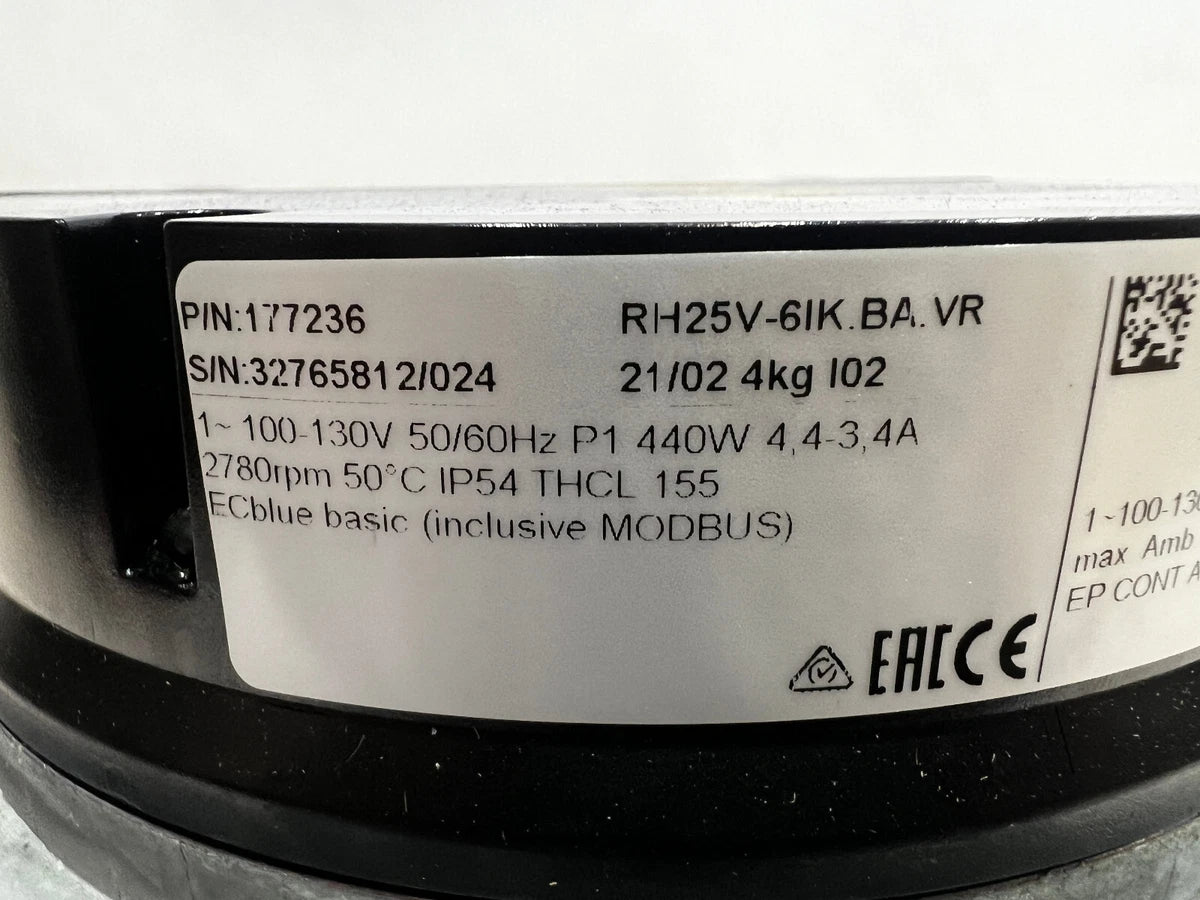 Ziehl-Abegg RH25V-6IK.BA.VR ECBlue 100-130VAC 2780RPM Centrifugal Fan Art#177236|395384667089