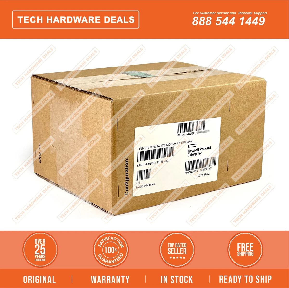 MM2000JEFRC NEW SEALED HPE MSA 2TB SAS 12G 7.2K SFF 512e HDD