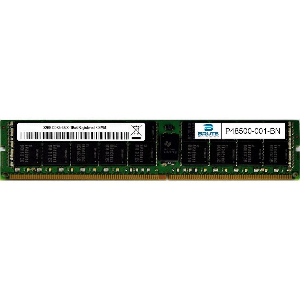 P48500-001 - HPE Compatible 32GB PC5-38400 DDR5-4800Mhz 1Rx4 ECC RDIMM|146030352597
