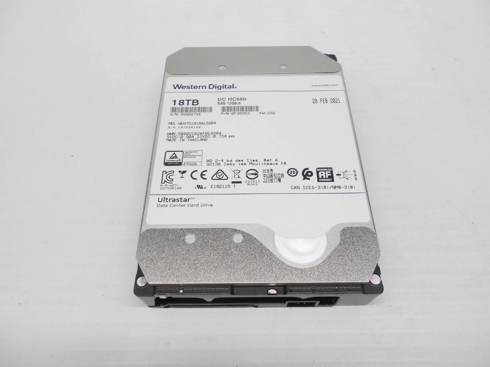 Western Digital 18TB 7.2K SAS 12G 3.5" Server Storage Hard Drive WUH721818AL5204|205175895416