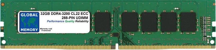 32GB DDR4 3200MHz PC4-25600 288-PIN ECC UDIMM SERVER/WORKSTATION MEMORY RAM|395571151790