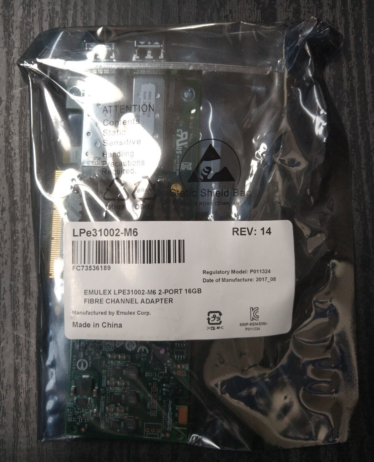 Emulex LPe31002-M6 16Gb 2-Port PCIe Fibre Channel Adapter NEW|267256126009