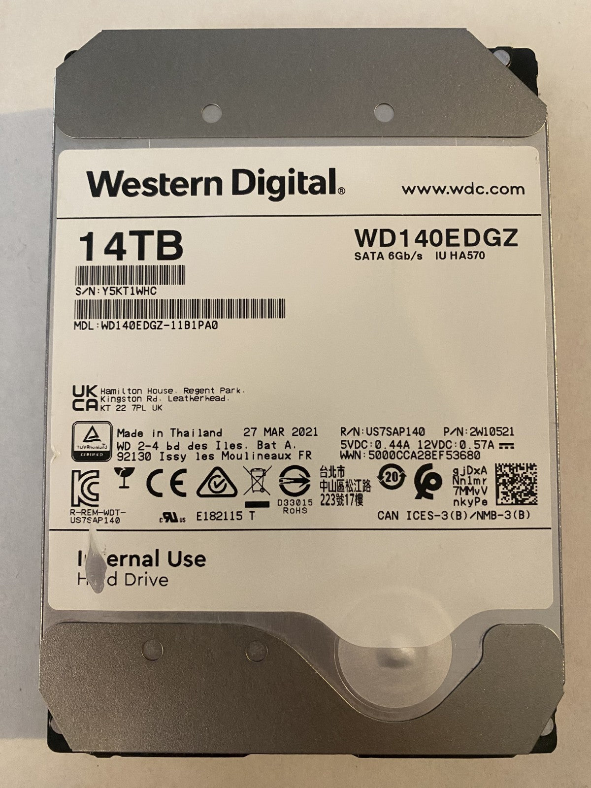 WD Ultrastar HC530 14TB SATA 6G 3.5" 7200RPM Enterprise HDD|136803935808