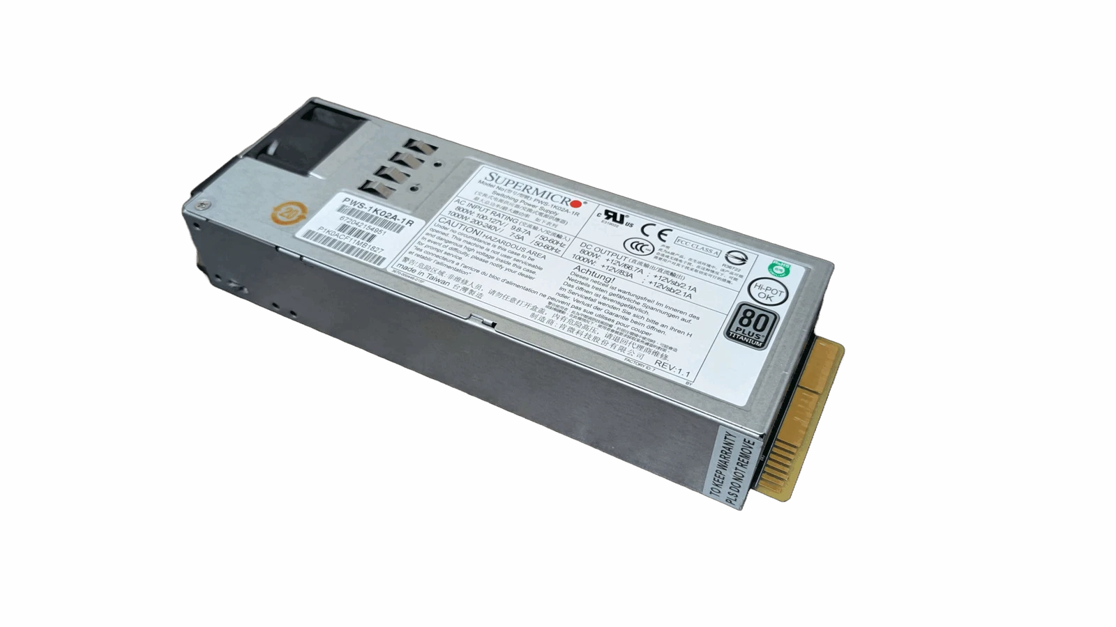 SuperMicro PWS-1K02A-1R 1000W 1U Redundant Power Supply|376177989242