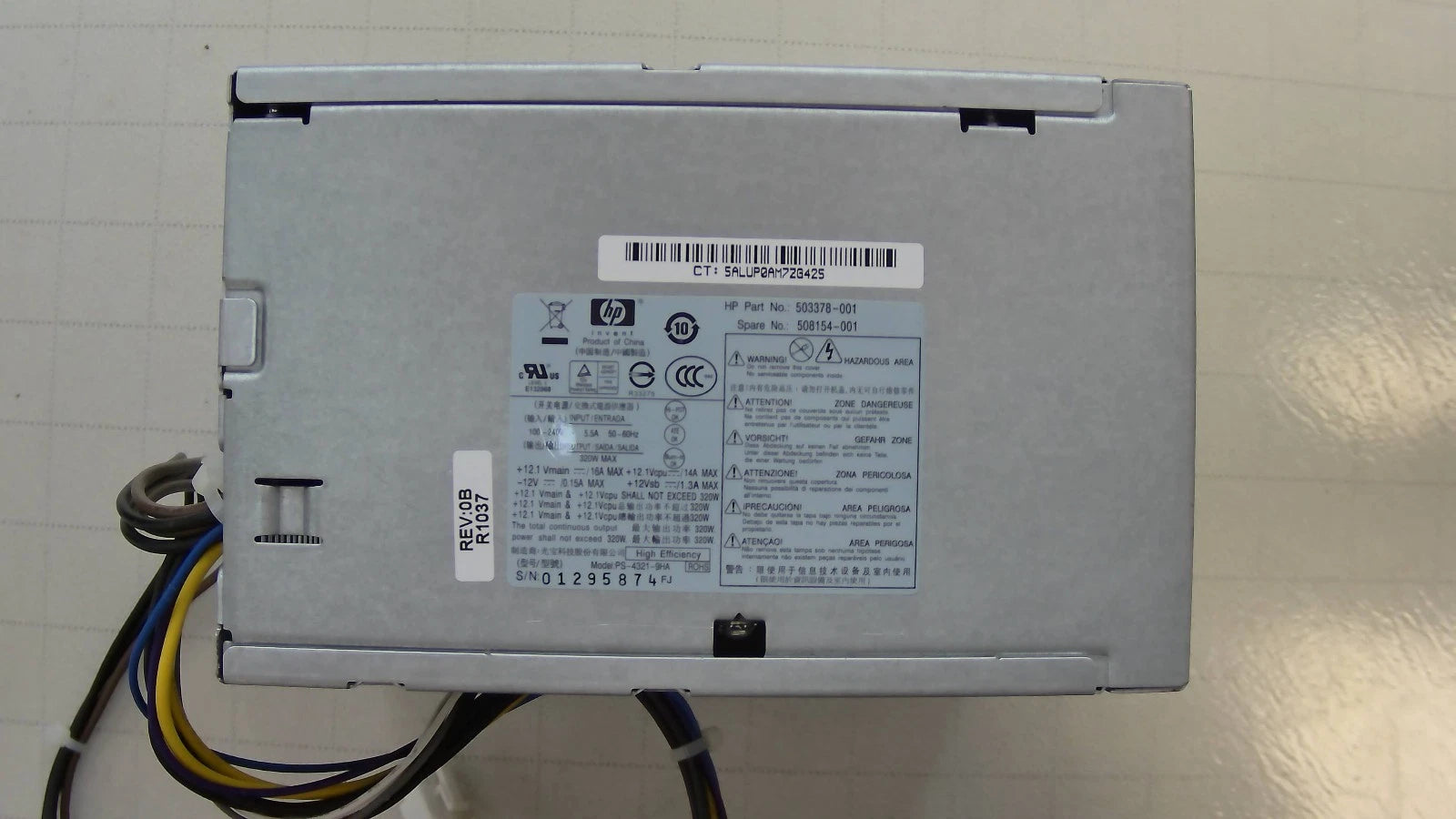 HP 8000 Elite 320W Desktop Power Supply  503378-001 | 508154-001 PS-4321-9HA|226944028441