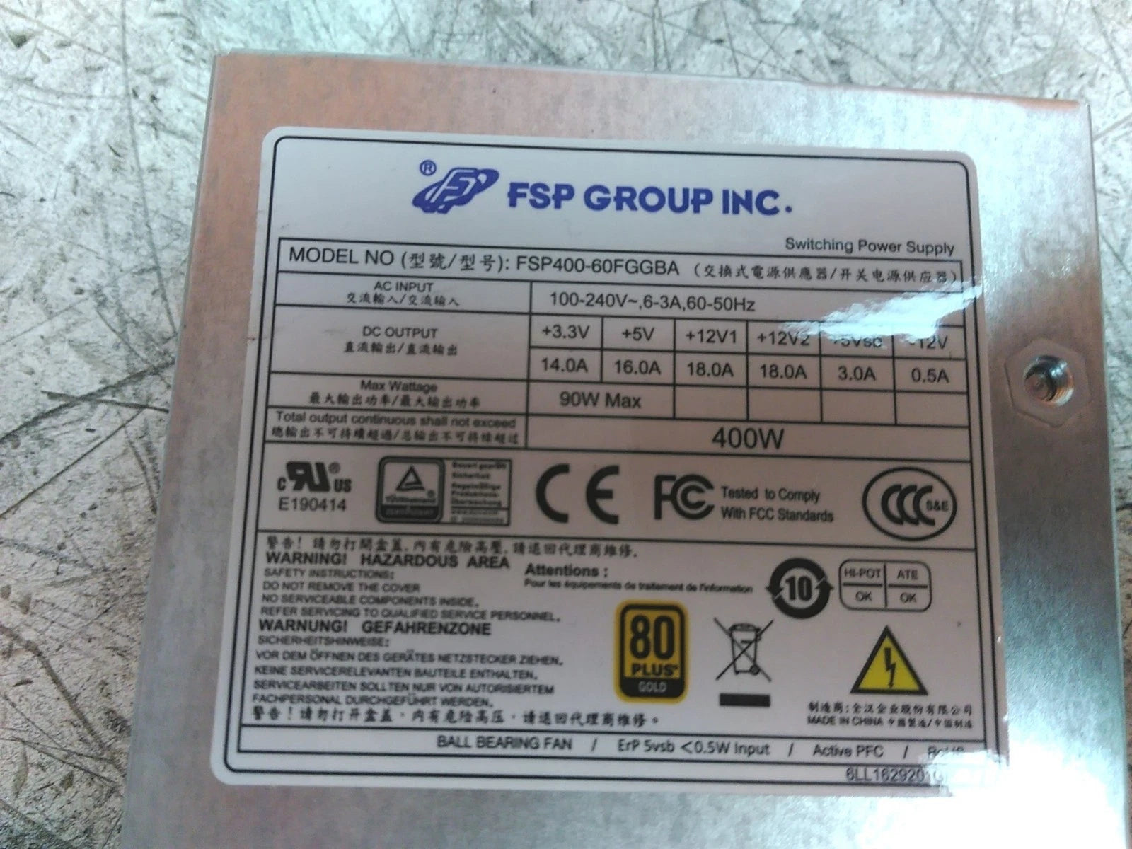 FSP Group FSP400-60FGGBA 400W Switching Power Supply