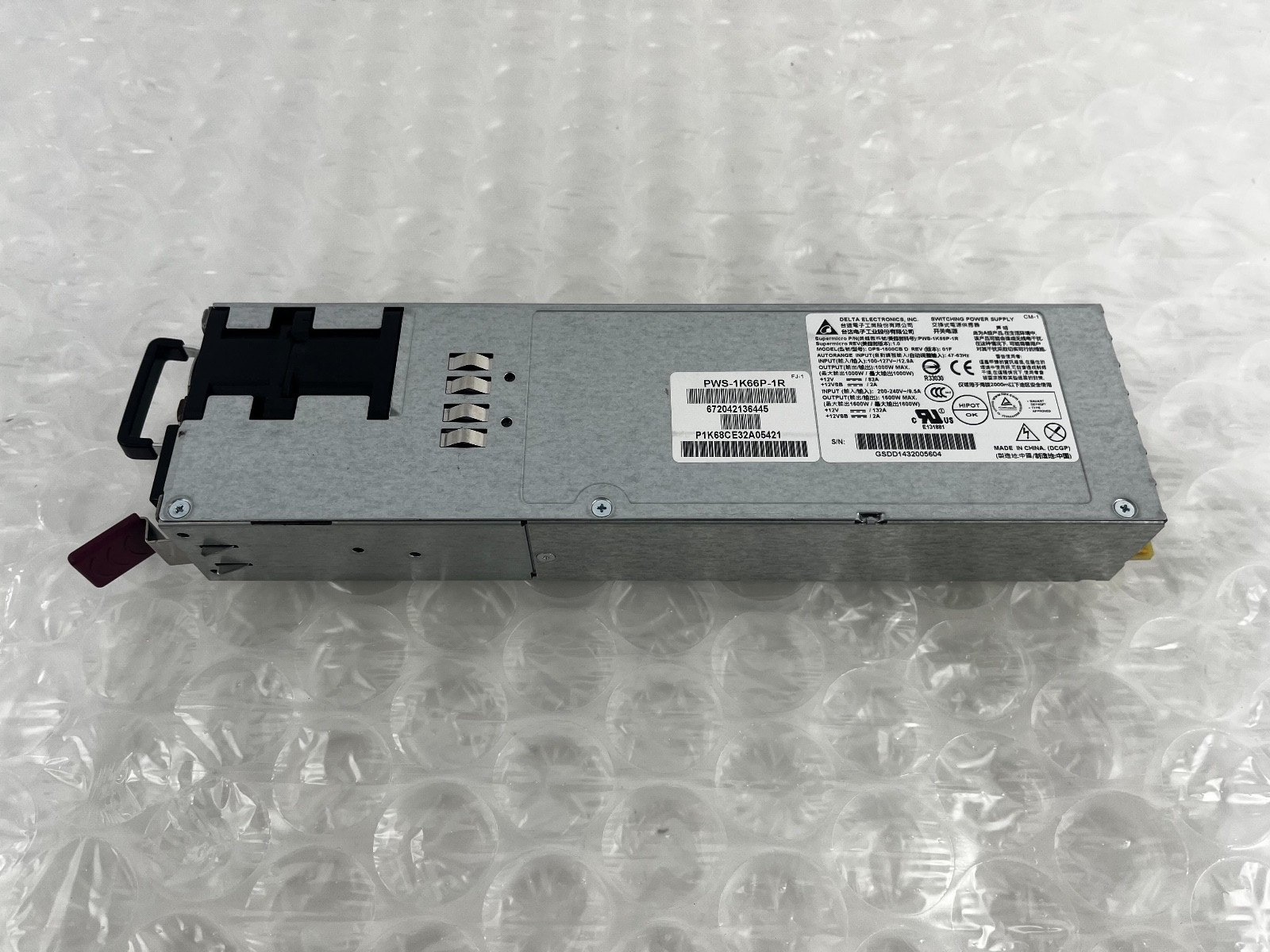 Supermicro PWS-1K66P-1R 1600W 1U Redundant Power Supply|187680490009