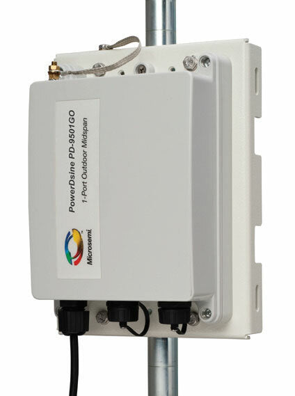 Microsemi New PD-9501GO/AC Outdoor Gigabit PoE Midspan, 60W, 802.3at, IP66, US