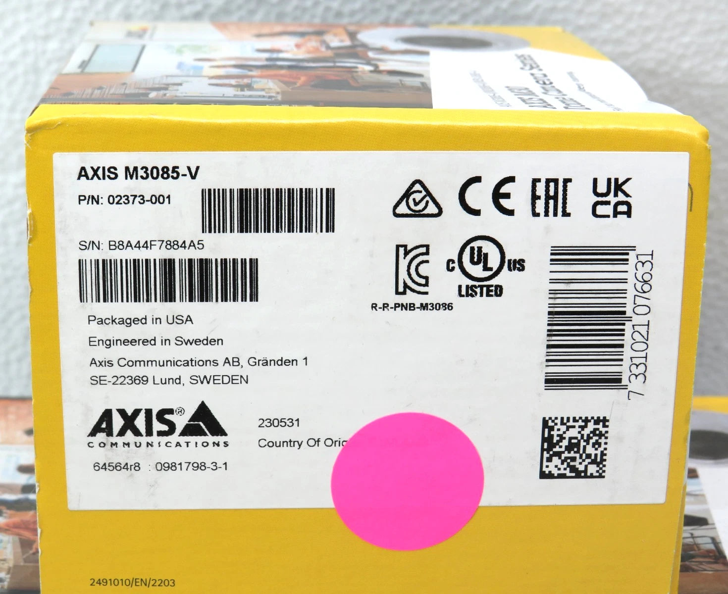 * Axis M3085-V 2MP Dome Camera With WDR 02373-001 (FACTORY SEALED) [CTOKT]|157521727721