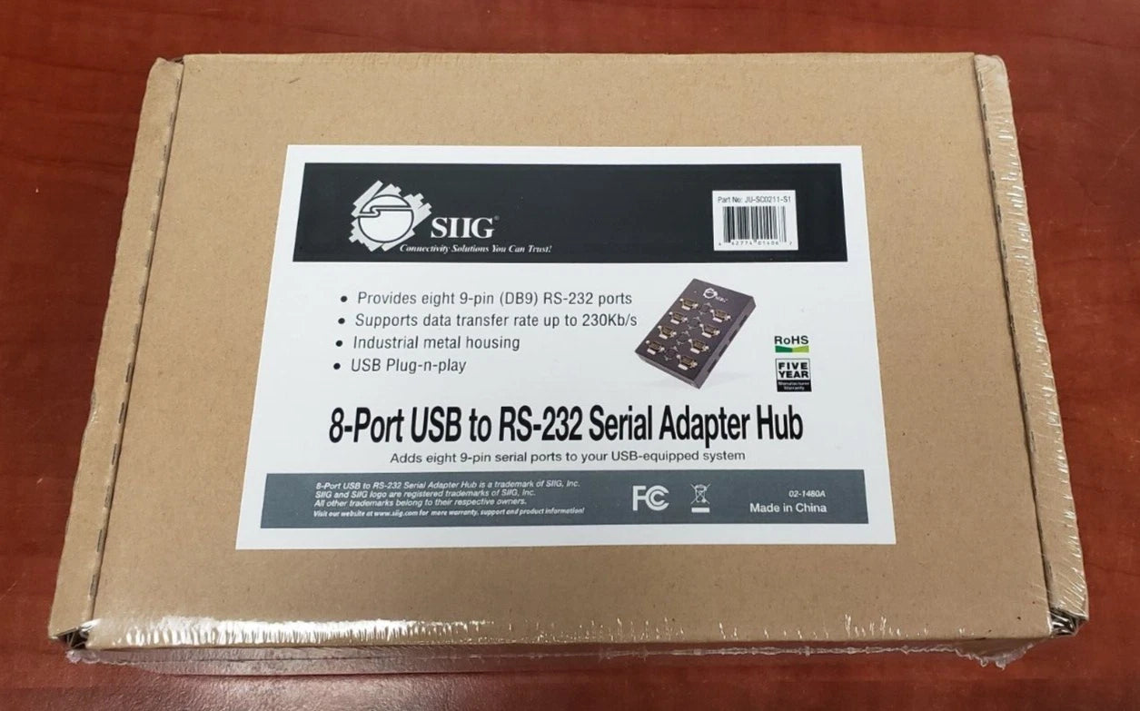 NEW Sealed SIIG 8-Port USB to RS-232 Serial Adapter Hub JU-SC0211-S1|295921064089