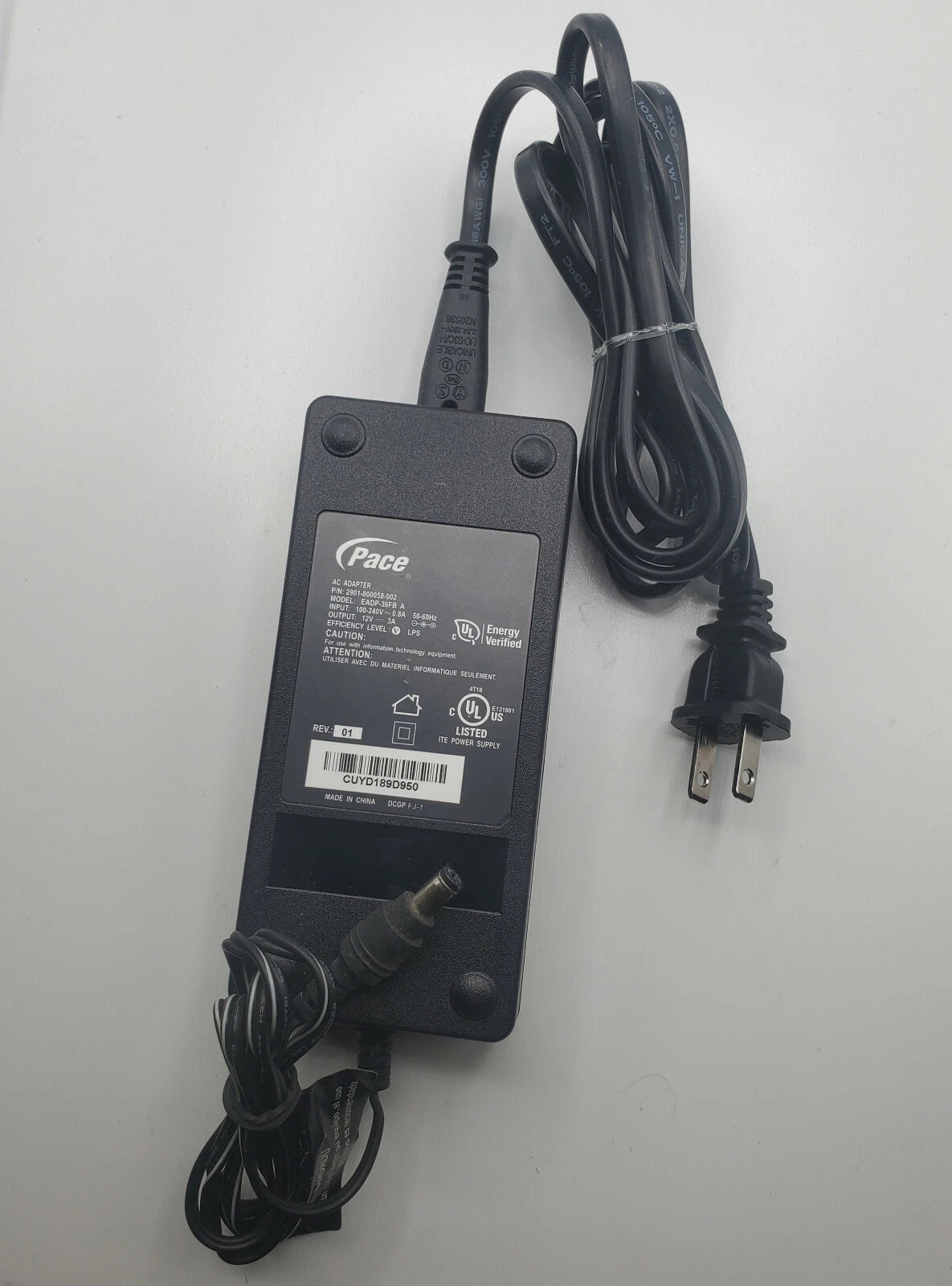 Genuine Pace AC Adapter EADP-36FB-A With Cord  output 12V  3A|224903627128