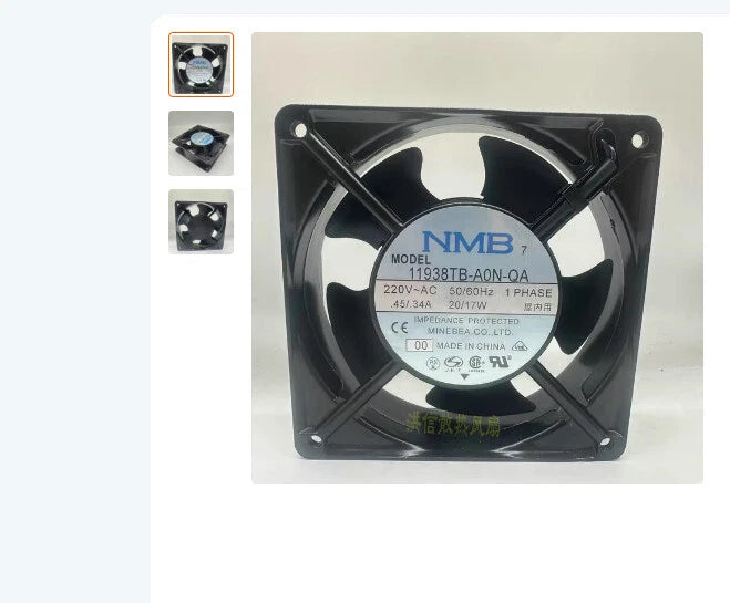 1PCS NMB Fan 11938TB-A0N-QA AC220V 12038 12CM aluminum frame cooling fan|405383257338