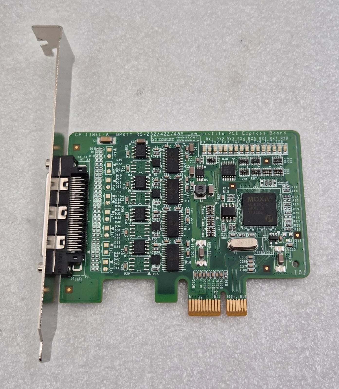 MOXA CP-118EL-A 8-Port RS-232/422/485 Low Profile PCI-E Express Board Serial PCB