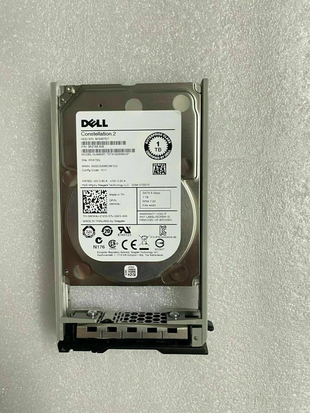 Dell ST91000640NS 1TB SATA 2.5" 6Gbs SERVER R610 R620 R630 R710 R720 R730 R510|126864656520
