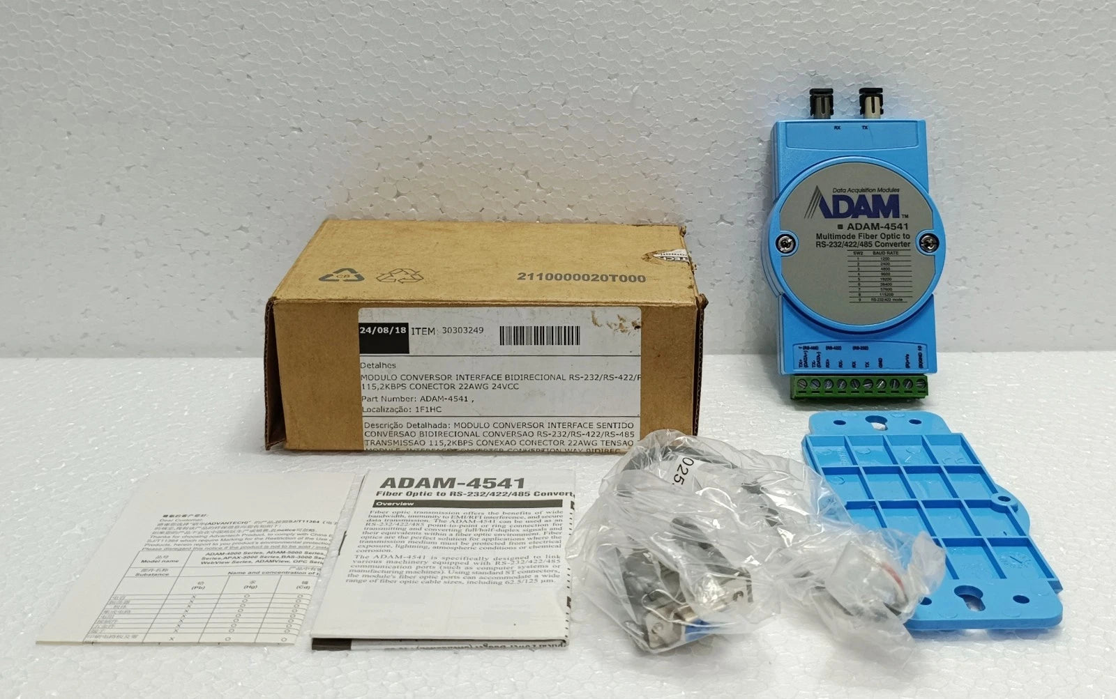 Advantech ADAM-4541-BE Fiber Optic to RS-232/422/485 Converter | New in Box|306512638594