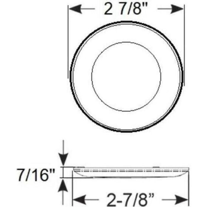 Scandvik 41672P S3 Surface Mount LED Downlight w/White Bezel, Cool White / Blue