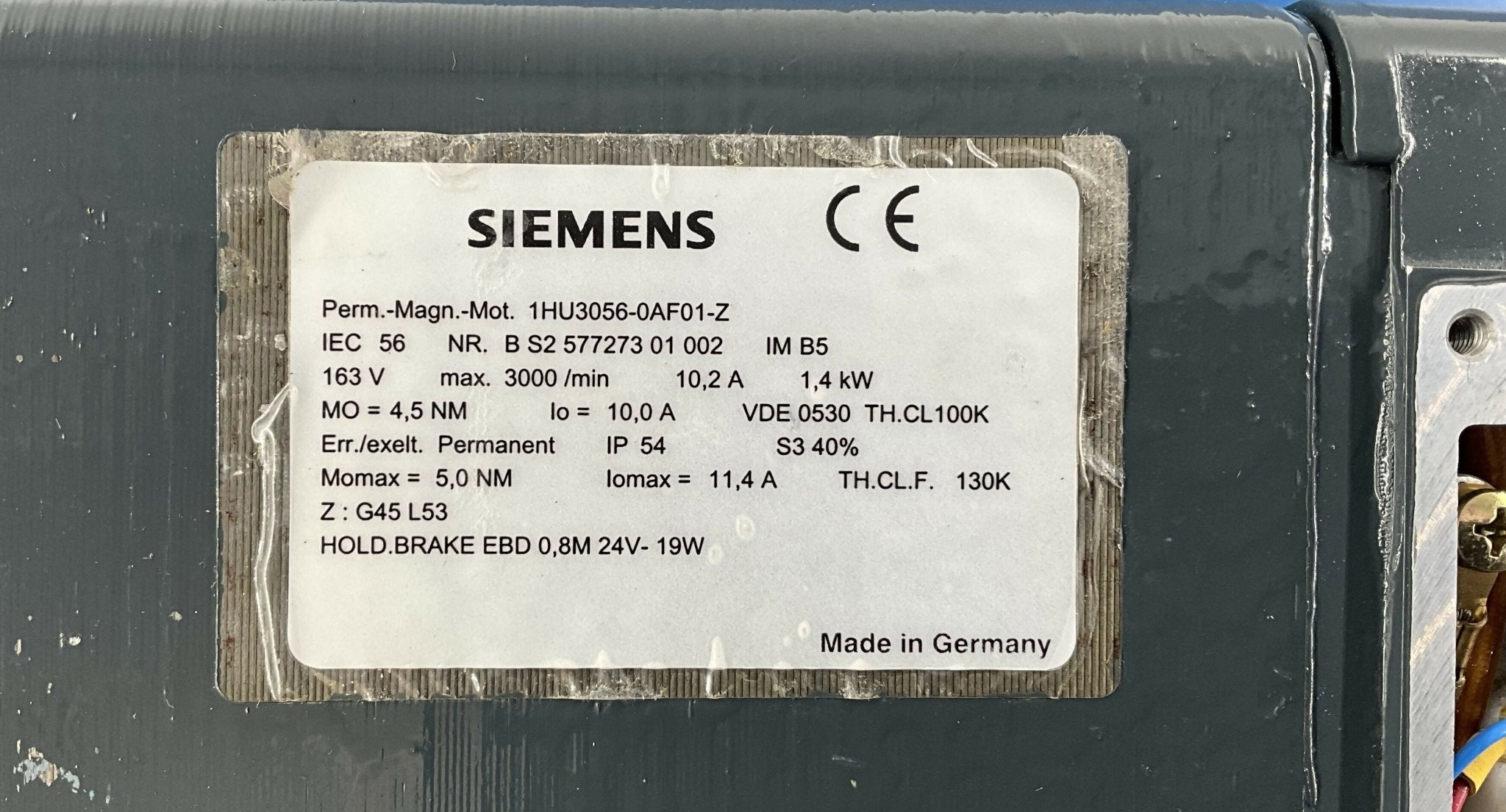 SERVO MOTOR ASM (1HU3056-0AF01-Z) SIEMENS