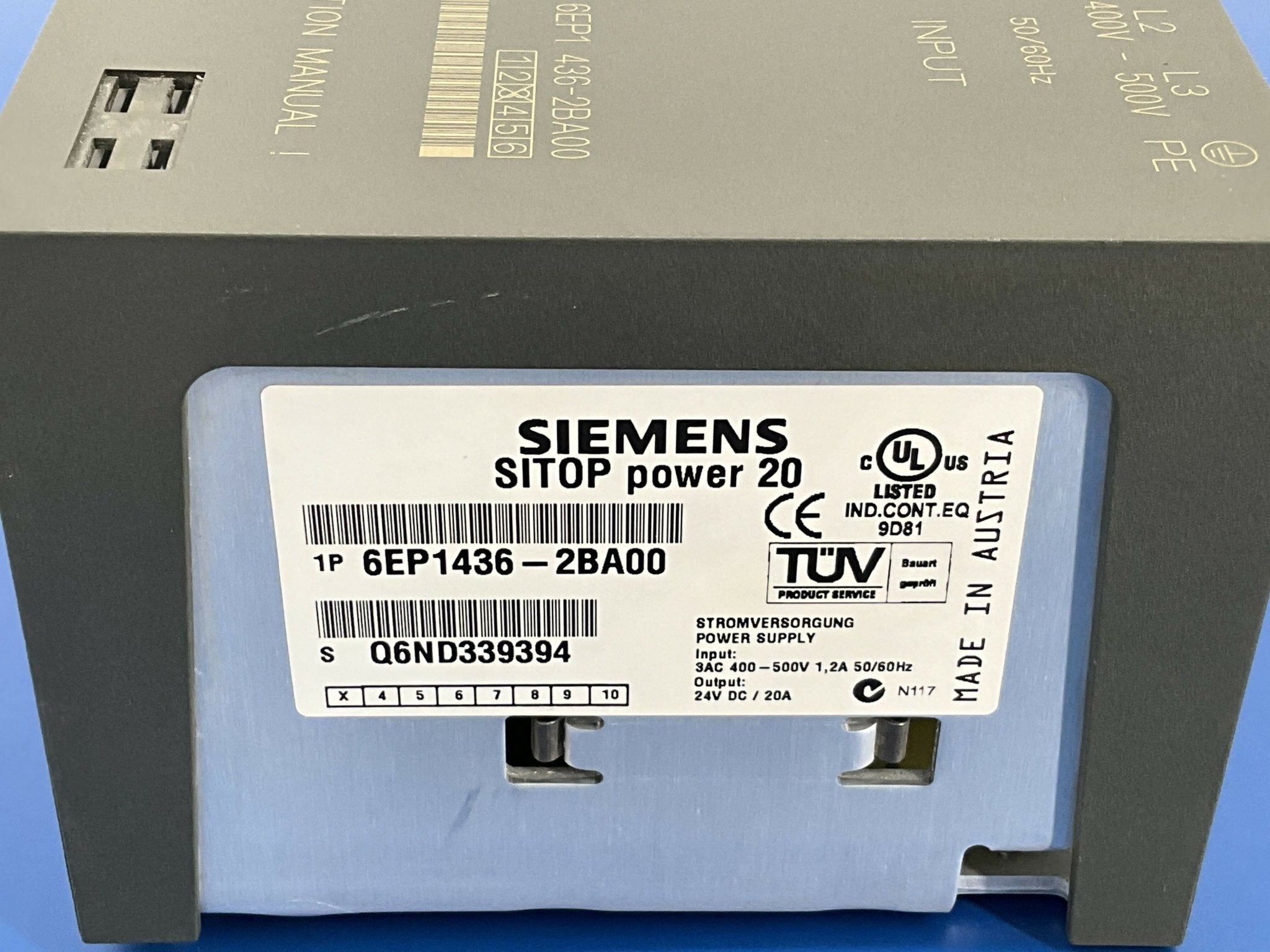 SITOP 20 POWER SUPPLY (6EP1436-2BA00 SIEMENS