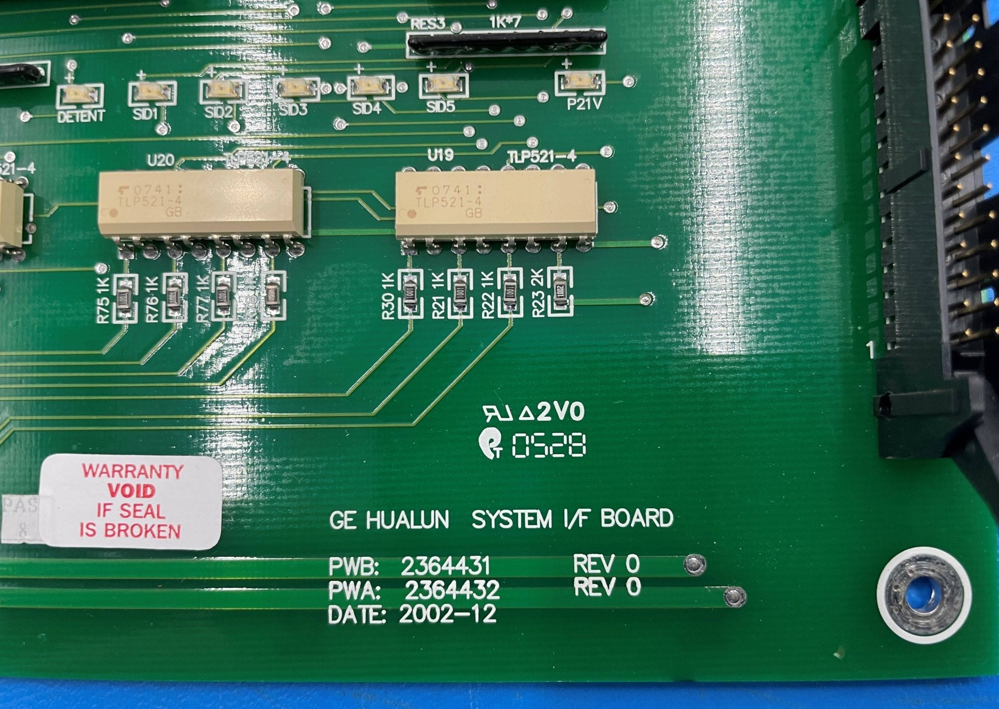 System I/F Board (2364431 Rev 0 GE