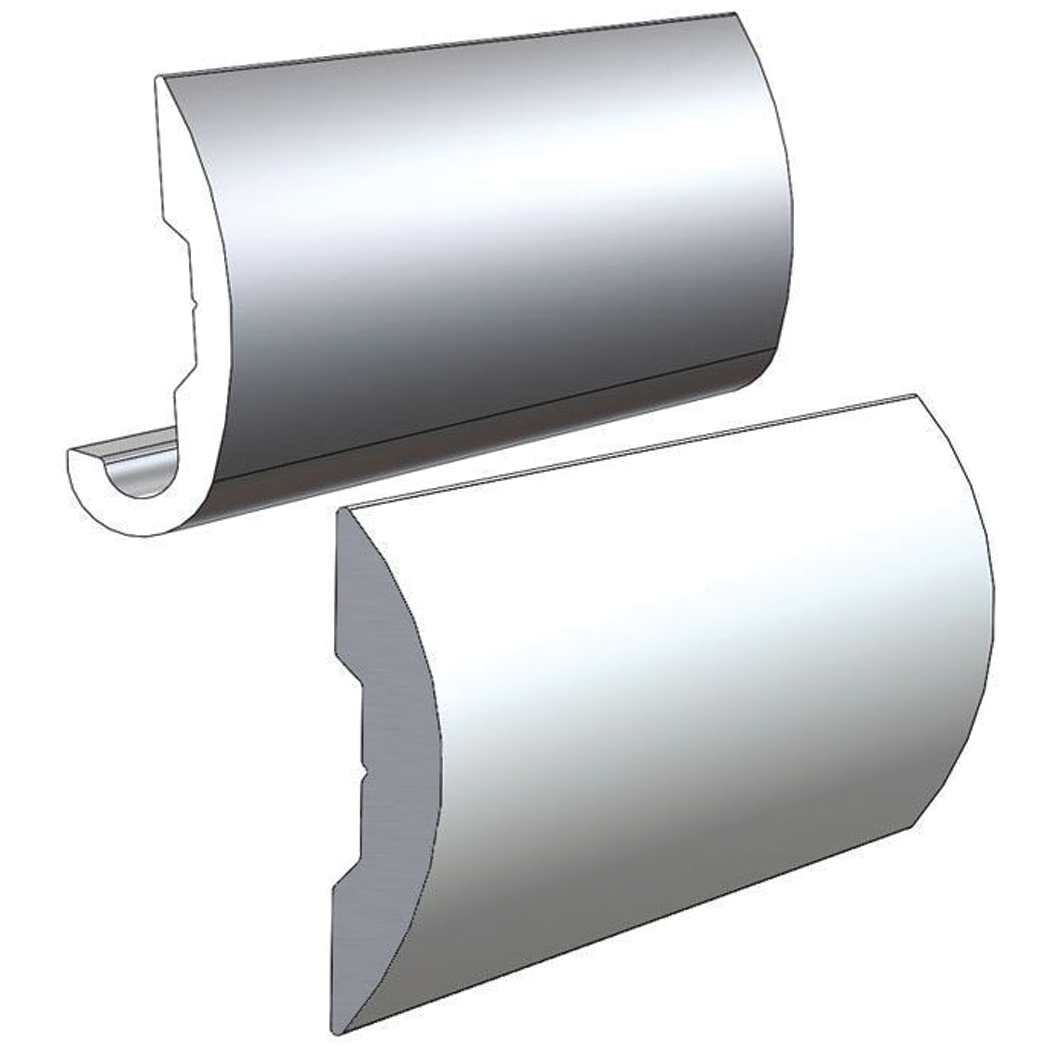 Taco Metals A11-0151TAL12D Taco Aluminum Overlap Rub Rail, 3/4" x 12'