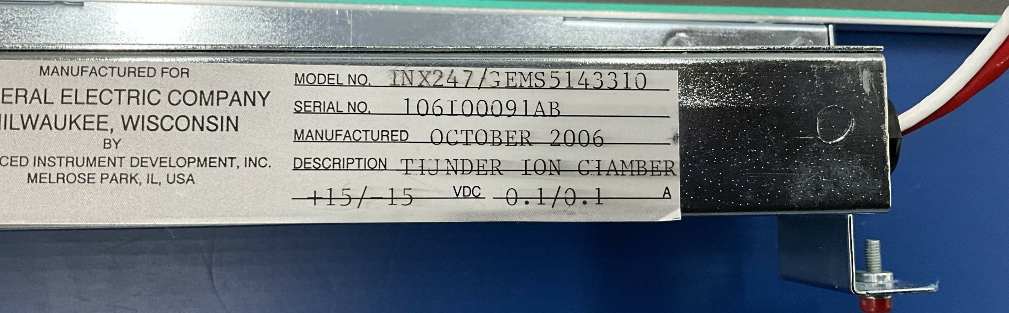 THUNDER ION CHAMBER (5143310 GE