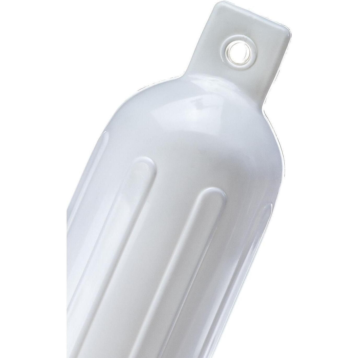 Seachoice DE79161S 79001 Twin Eye Ribbed Fender, White, 4.5 x 16"
