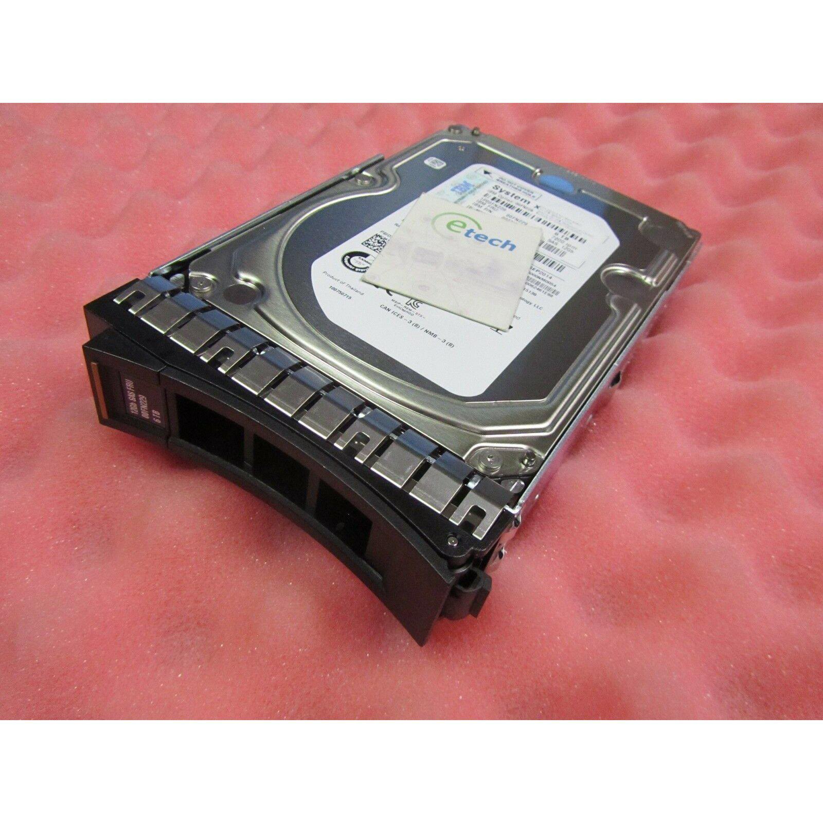 00FN228 00FN229- IBM 6TB 7.2K 12Gbps NL SAS 3.5" G2HS 512e HD, System x3650M4 M5 - AloinfoUSA