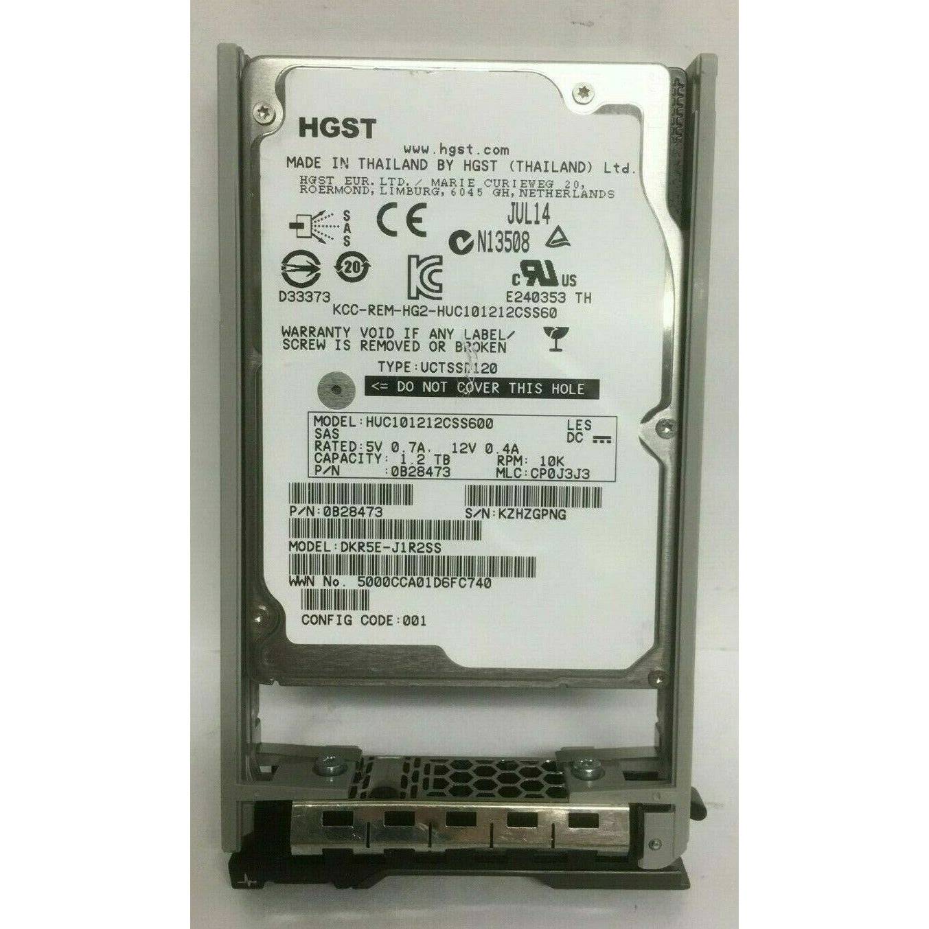 1.2TB 10K SAS 2.5" SAS 12G HARD DRIVE Fits DELL SERVER  R630 R710 R720 - AloinfoUSA