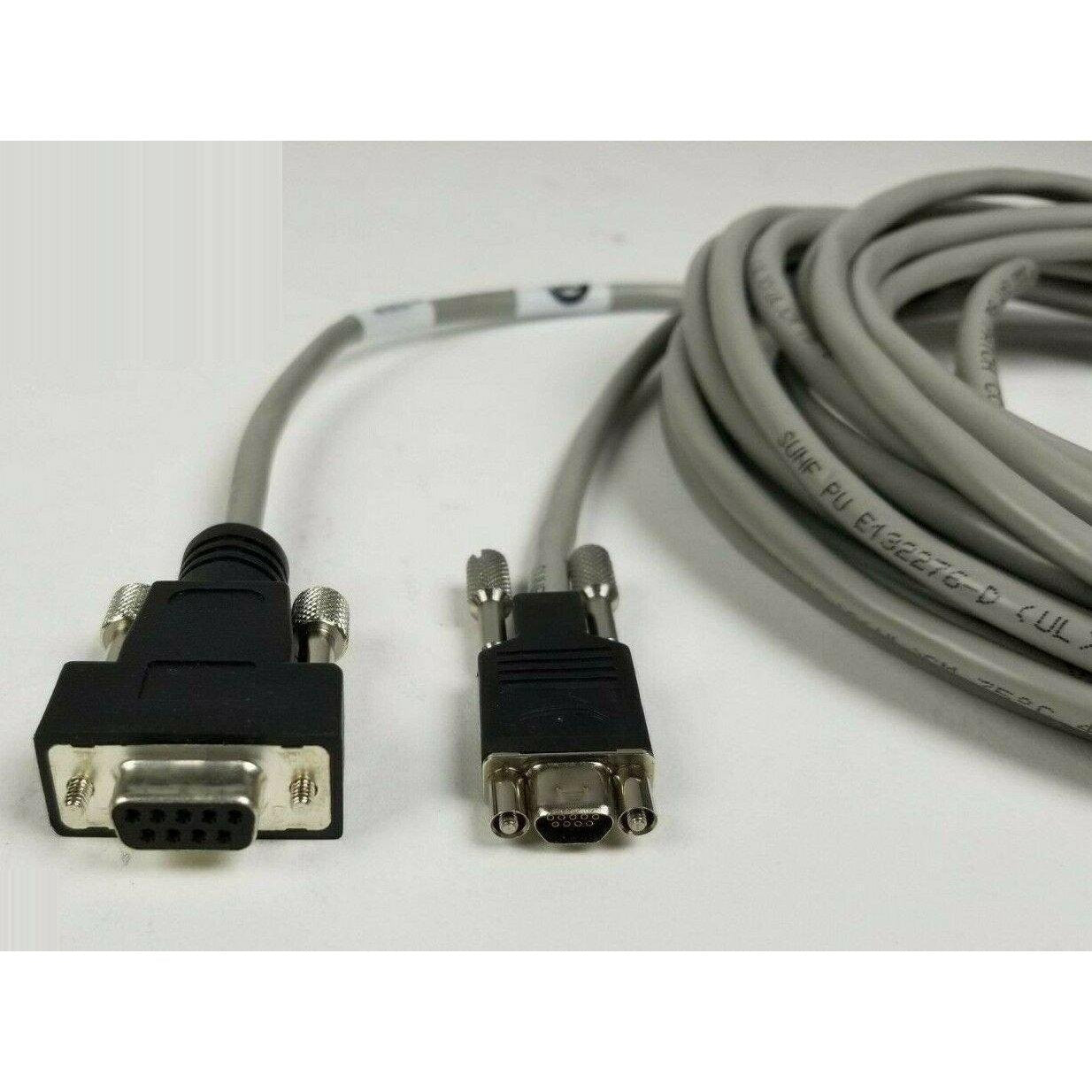 25FT EMC Null Modem Micro-DB9 Male to DB9 Female Serial Cable 038-003-084 Grey-FoxTI