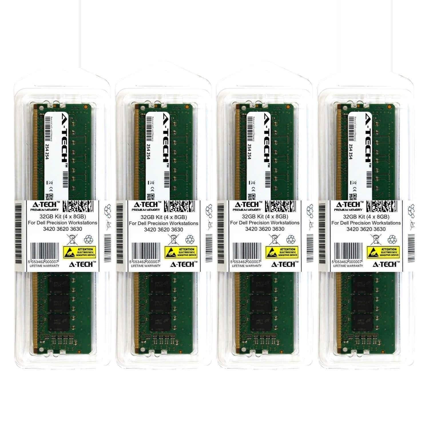 32GB 4 x 8GB Memory RAM for DELL PRECISION 3420 3620 3630 T3420 T3620 T3630 SFF-FoxTI