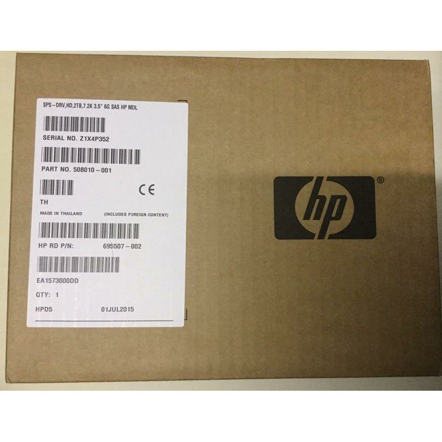 508010-001 695507-002 HP MB2000FCWDF ST2000NM0023 2TB 7.2K SAS 3.5" Hard Drive - AloinfoUSA