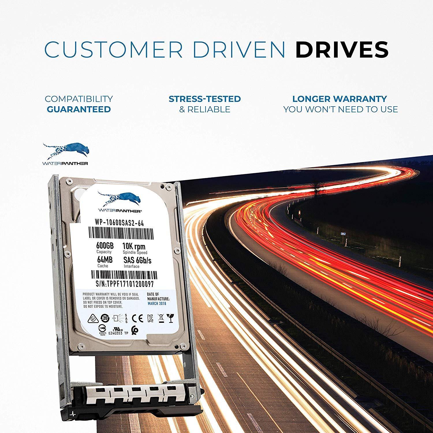 900-GB 10K-RPM SAS 6-Gbps 2.5-Inch Compatible with Dell PowerEdge Servers T20 C1100 R230 T430 T330 02RR9T 09X49P 08JRN4 Enterprise Internal Hot-Swappable Hard Drive in a 13G Dell Caddy - AloinfoUSA